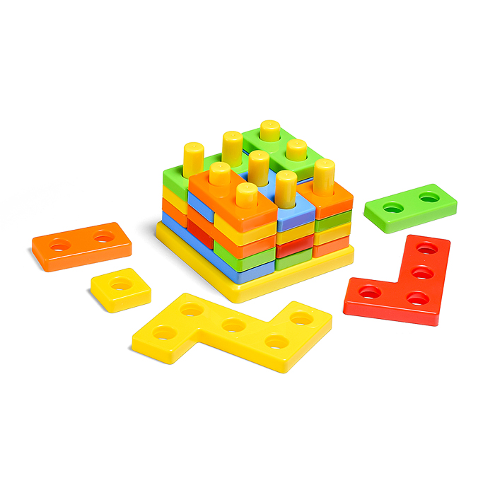 Игрушка развивающая "3D пазл" №1 (23 элемента) (в сеточке)