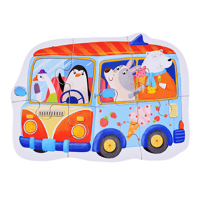 IQ Пазл напольный. Машинки (Cars 3л) 3+