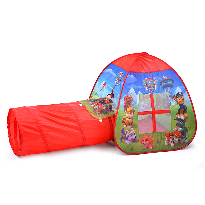 Детская игровая палатка "Щенячий патруль" с тоннелем в сумке Детская игровая палатка "Щенячий патруль" с тоннелем в сумке