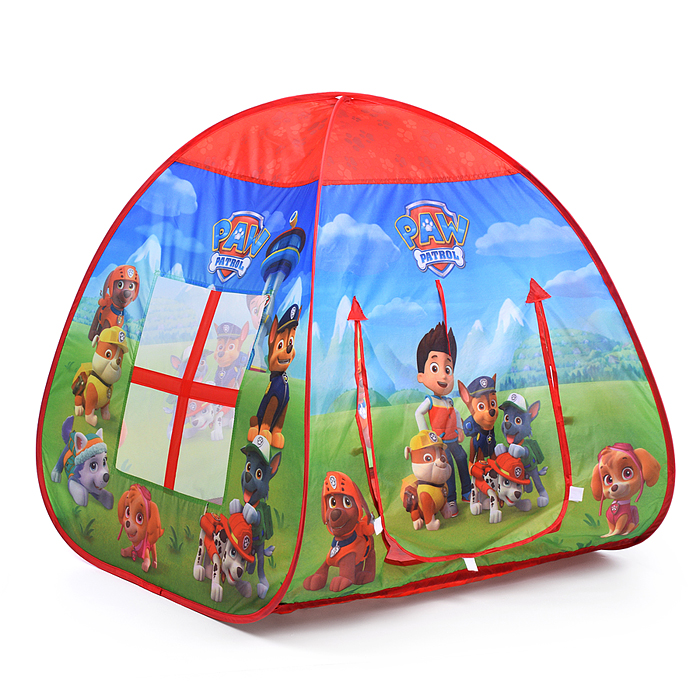 Фото к товару Детская игровая палатка "Щенячий патруль" с тоннелем в сумке Детская игровая палатка "Щенячий патруль" с тоннелем в сумке