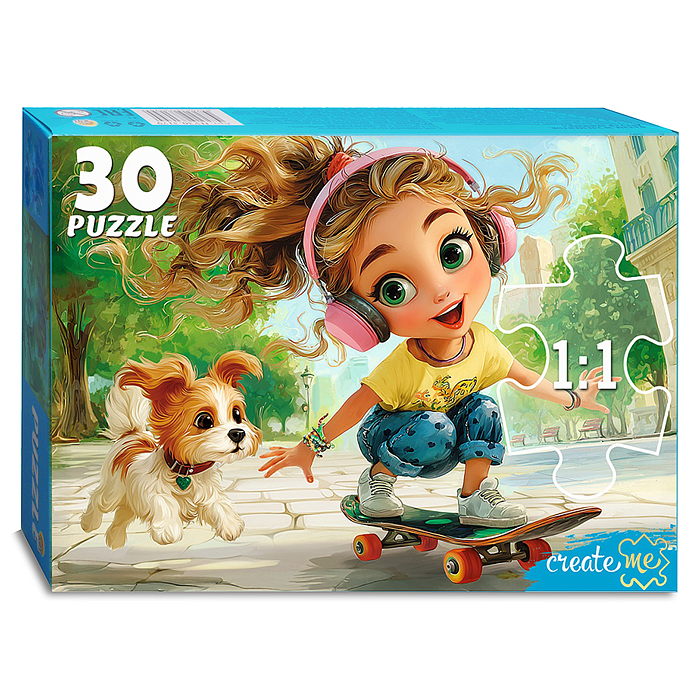 Пазлы 30 "Крутая девчонка"