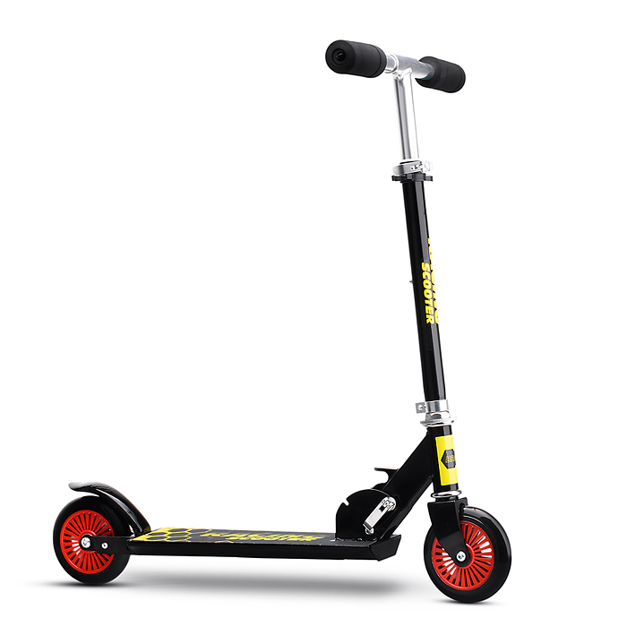 Самокат U038445Y 2-х кол., черный, PU, ABEC 7, в коробке