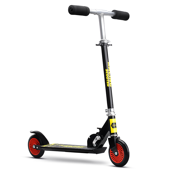 Самокат U038445Y 2-х кол., черный, PU, ABEC 7, в коробке