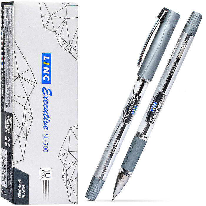 Ручка гелевая Executive SL 0,55 мм черный кругл. корп. грип