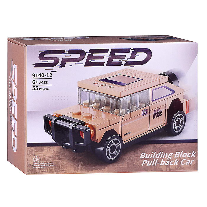 Конструктор 9140-12 "Машинка" (55 дет.) в коробке