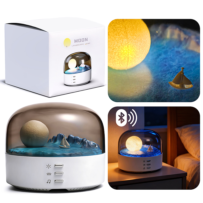 Светильник-колонка YX-03 "Луна" (с Bluetooth) в коробке