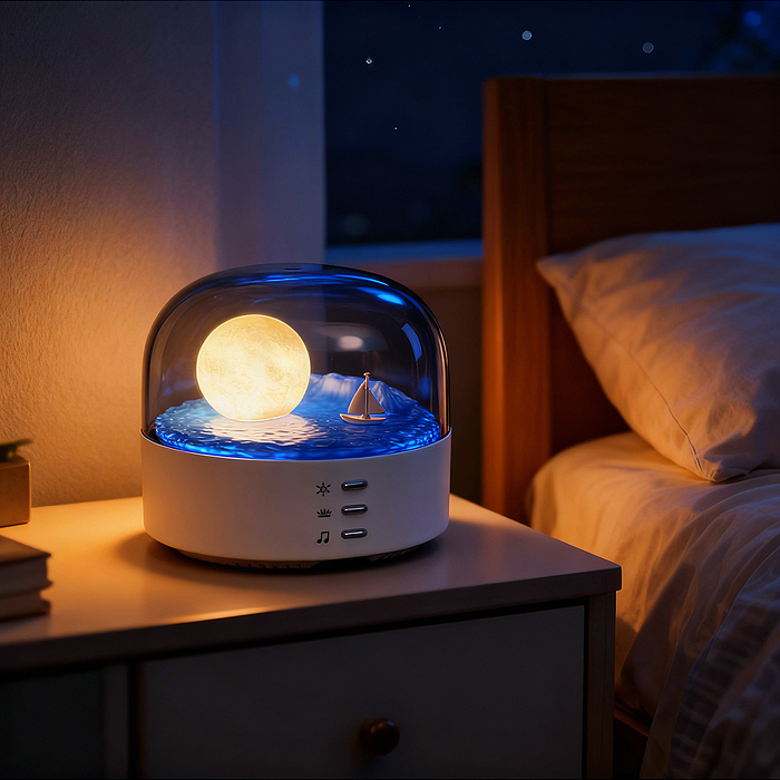 Фото к товару Светильник-колонка YX-03 "Луна" (с Bluetooth) в коробке Светильник-колонка YX-03 "Луна" (с Bluetooth) в коробке