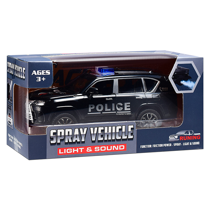 Машина YM-9932B "Полицейский джип" (свет, звук) в коробке