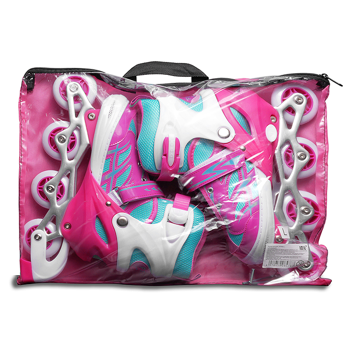 Ролики детские, размер L (цвет розовый)