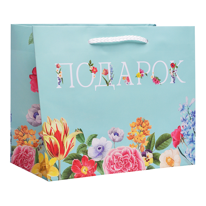 Пакет бумажный подарочный 23х18х10см "Ассорти. Цветы" Пакет бумажный подарочный 23х18х10см "Ассорти. Цветы"