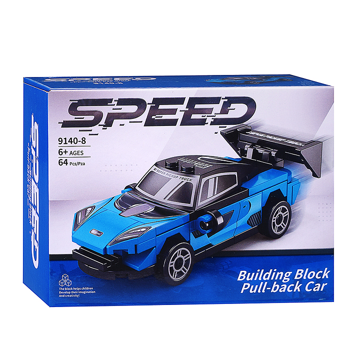 Конструктор 9140-8 "Машинка" (64 дет.) в коробке