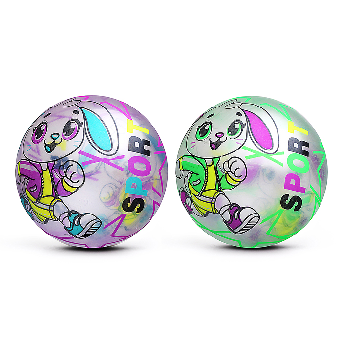 Мяч надувной детский PVC 00-8111 "Спортивный зайчик" 22см Мяч надувной детский PVC 00-8111 "Спортивный зайчик" 22см