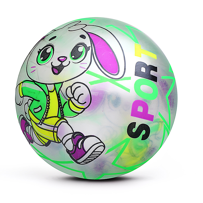 Фото к товару Мяч надувной детский PVC 00-8111 "Спортивный зайчик" 22см Мяч надувной детский PVC 00-8111 "Спортивный зайчик" 22см