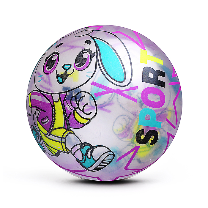 Фото к товару Мяч надувной детский PVC 00-8111 "Спортивный зайчик" 22см Мяч надувной детский PVC 00-8111 "Спортивный зайчик" 22см