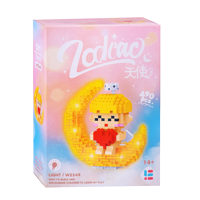 Конструктор W2249 "Девочка с сердцем" (490 дет.) в коробке