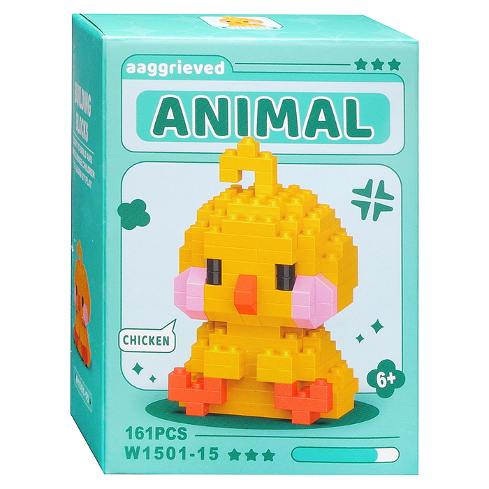 Конструктор W1501-15 "Цыпленок" (161 дет.) в коробке