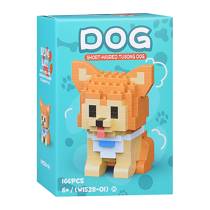 Конструктор W1528-01 "Рыжий пёс" (166 дет.) в коробке