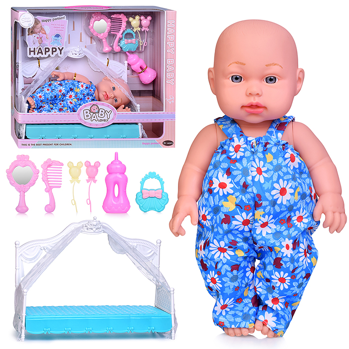 Пупс с аксессуарами SH12-04 "Кроха" звук, в коробке