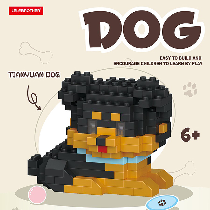 Конструктор W1527-02 "Собака" (152 дет.) в коробке