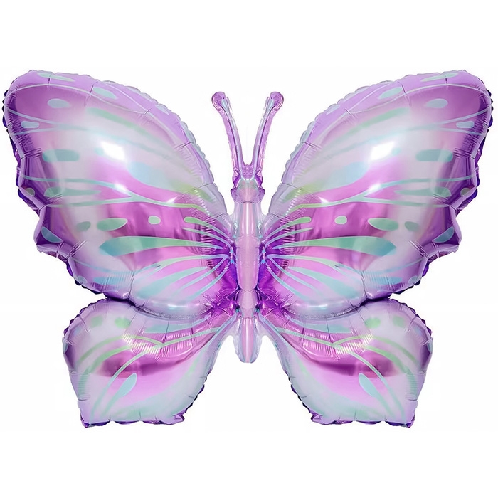 Шар (34''/86 см) Фигура, Воздушная бабочка, Сиреневый, 1 шт. в уп.