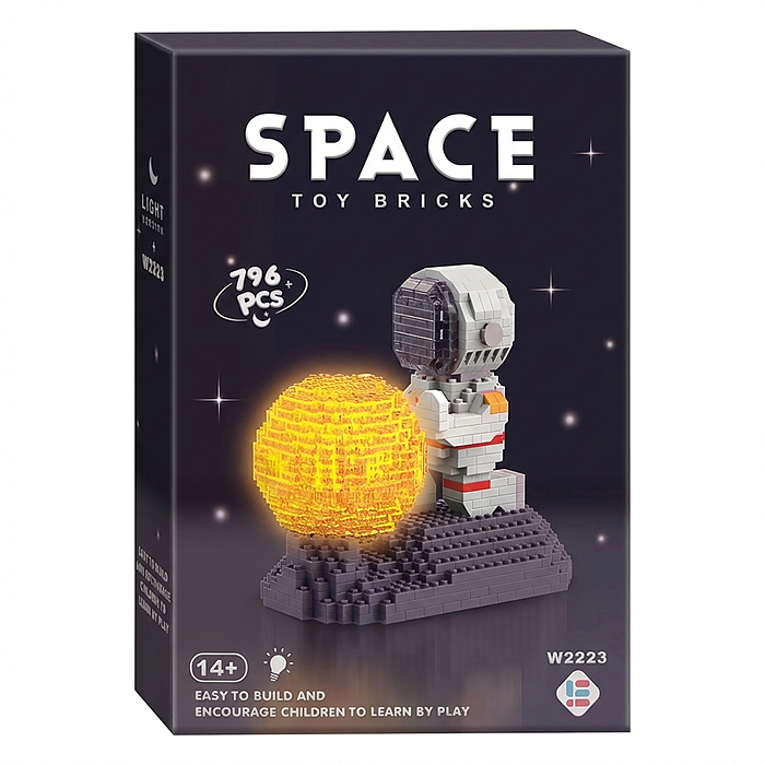 Конструктор W2223 "Космонавты" (796 дет.) в коробке