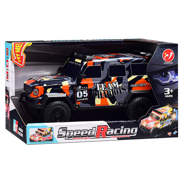 Машина YD085-6 "Яркая скорость" 1:18, свет, звук, в коробке