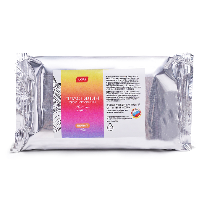 Пластилин скульптурный "Классика" белый 250 г Пластилин скульптурный "Классика" белый 250 г