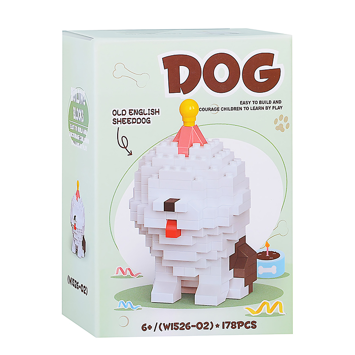 Конструктор W1526-02 "Собака" (178 дет.) в коробке