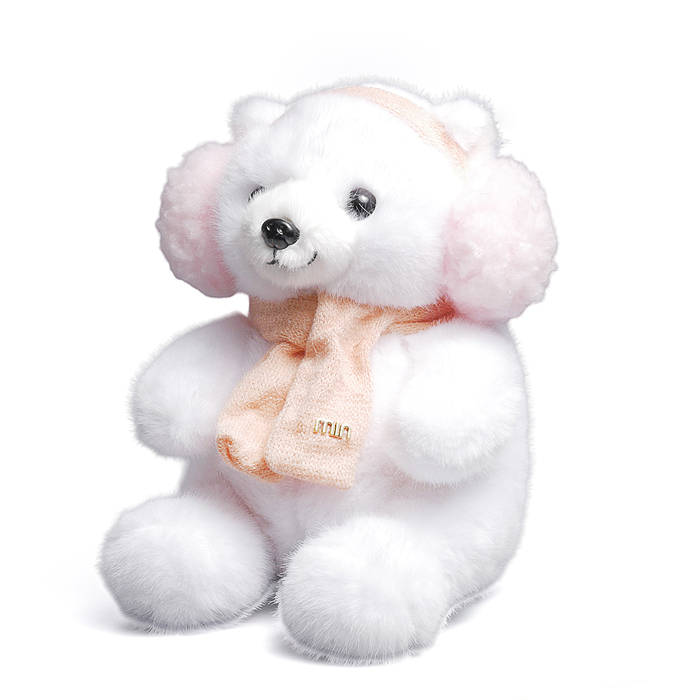 Мягкая игрушка M1702 "Медведь в наушниках" 22 см