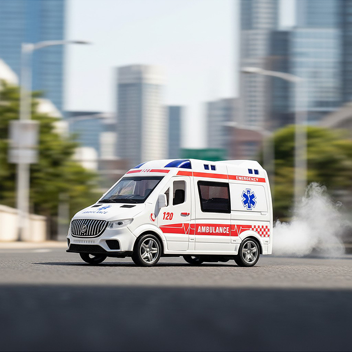 Машина YM-9930B "Медэкспресс" (свет, звук) в коробке