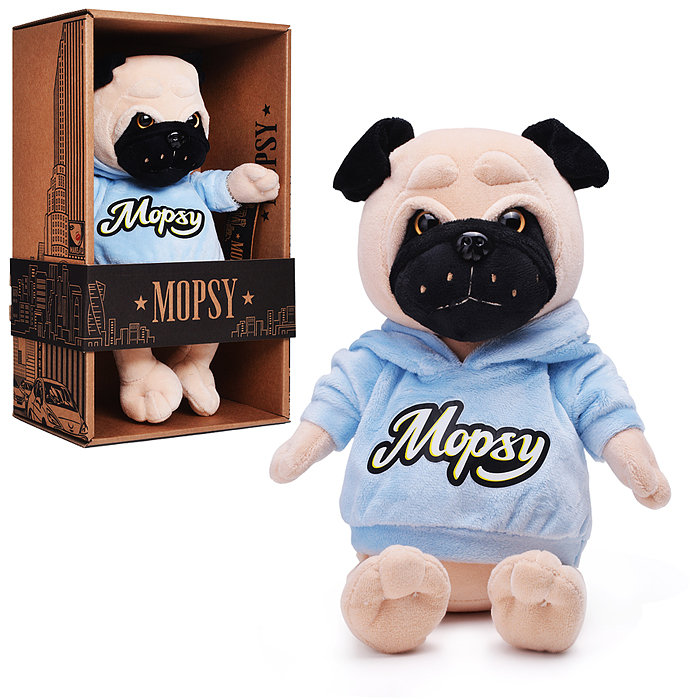 Мопс Мопси в худи, 20 см, в коробке