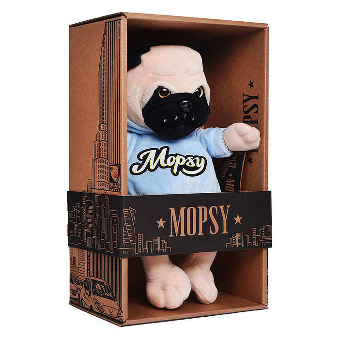 Мопс Мопси в худи, 20 см, в коробке