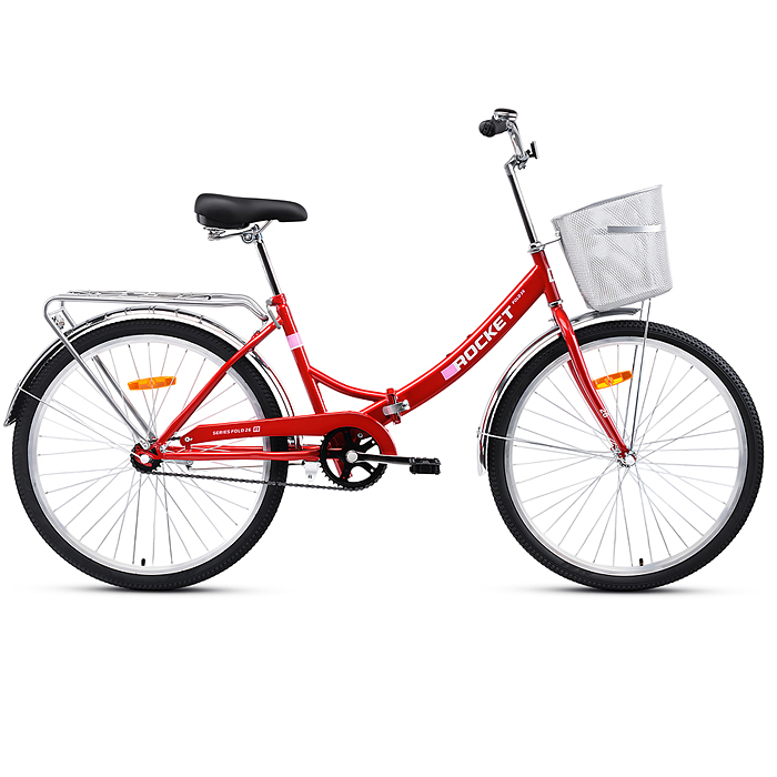 Велосипед 26" Rocket City Fold 26, цвет бордовый, размер 19"