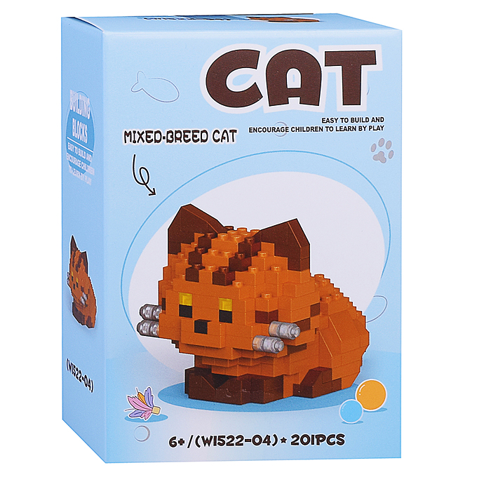 Конструктор W1522 "Забавные кошечки" ( в ассортименте) в коробке