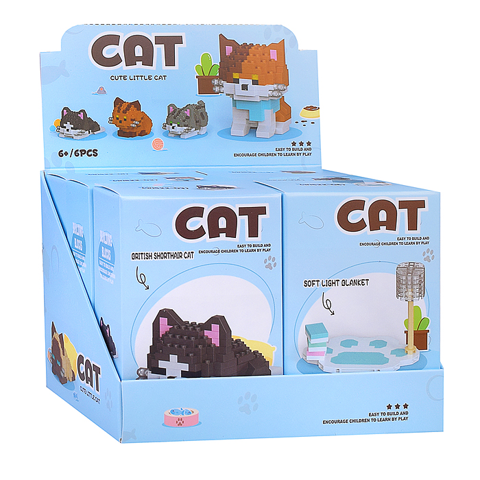 Конструктор W1522 "Забавные кошечки" ( в ассортименте) в коробке