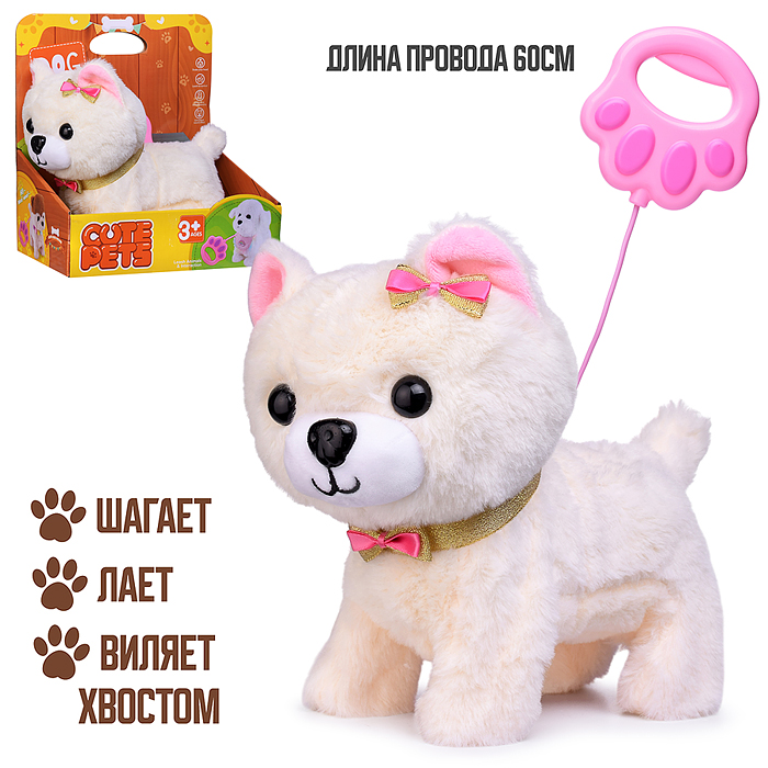 Собака 933-120E "Граф" на батарейках, в коробке