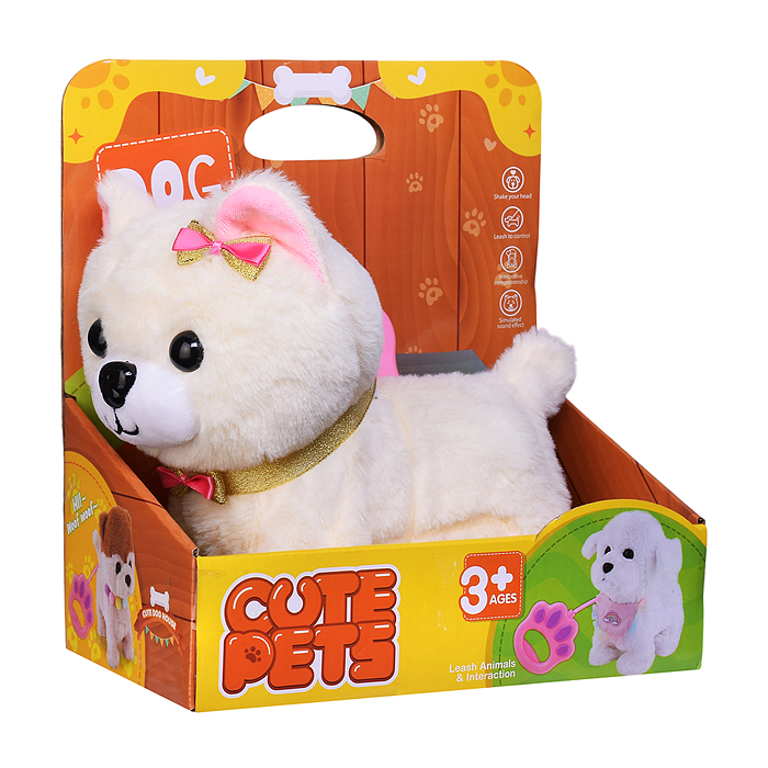 Собака 933-120E "Граф" на батарейках, в коробке