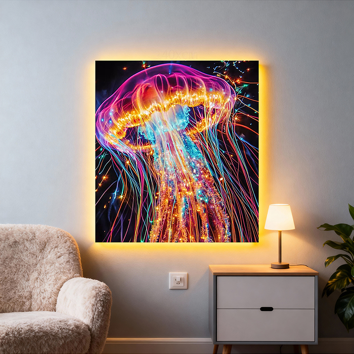 Мозаика алмазная MKA2020-74 "Волшебная медуза" (светится в темноте) 20*20 см.