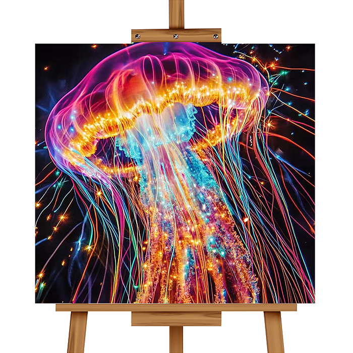 Мозаика алмазная MKA2020-74 "Волшебная медуза" (светится в темноте) 20*20 см.