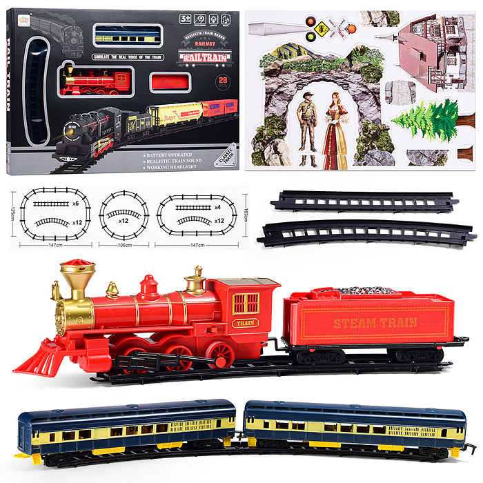 Железная дорога 1018-11B "Классический маршрут 2" (свет, звук) в коробке