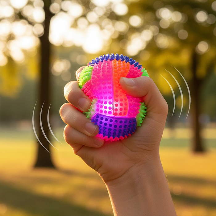 Игрушка-пищалка 00-8173 "Колючие полоски" (7,5 см) в коробке