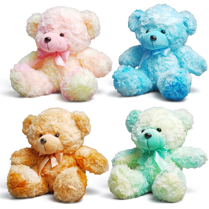 Мягкая игрушка M1679 "Медвежонок с бантиком" 18 см