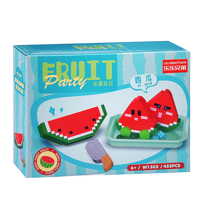 Конструктор W1303 "Арбуз" (455 дет.) в коробке