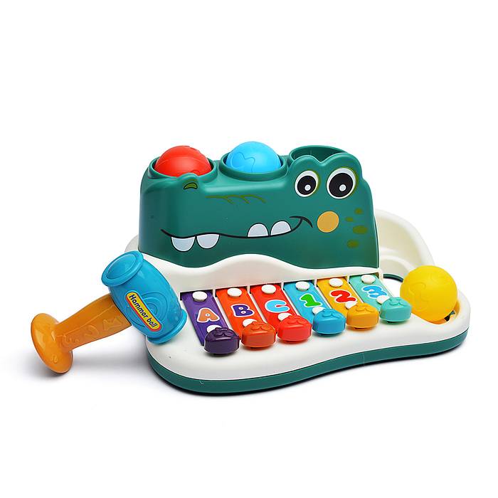 Металлофон RJ6807A "Крокодил" в коробке