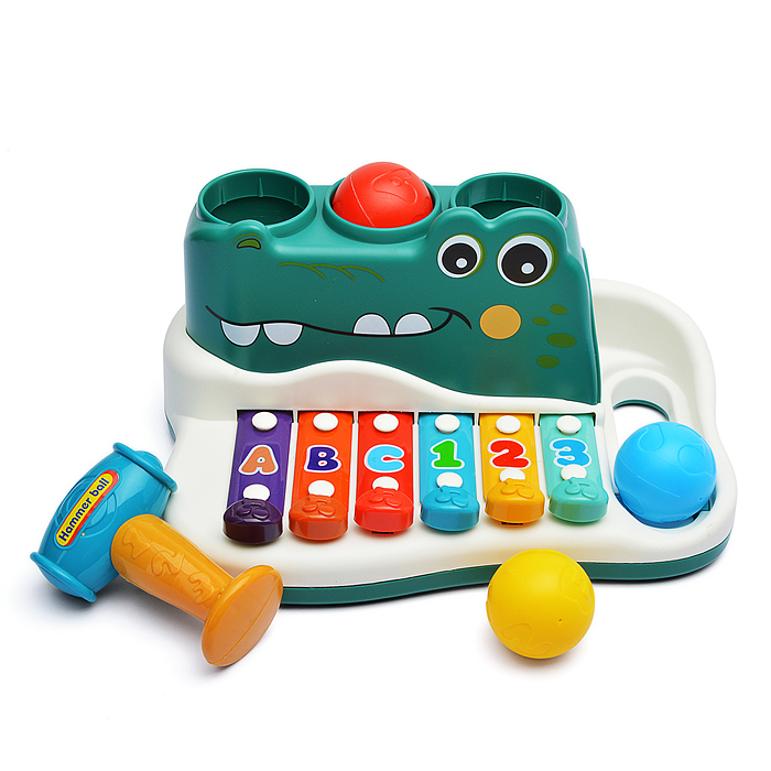 Металлофон RJ6807A "Крокодил" в коробке