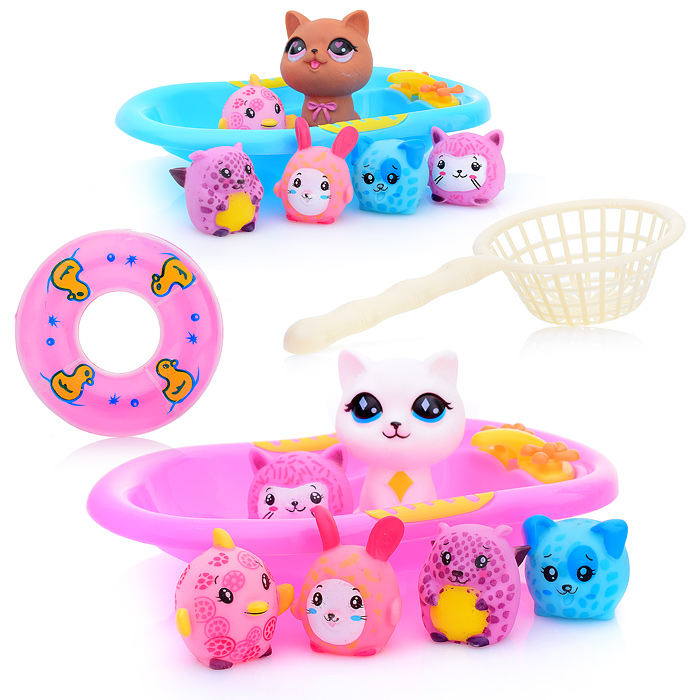 Набор для купания SCA99-5C "Кошечка с друзьями" в пакете