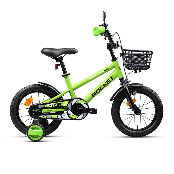 Велосипед 12" Rocket First, цвет зеленый 
