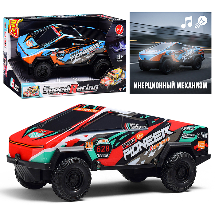 Машина YD085-7 "Король дороги" 1:18, свет, звук, в коробке