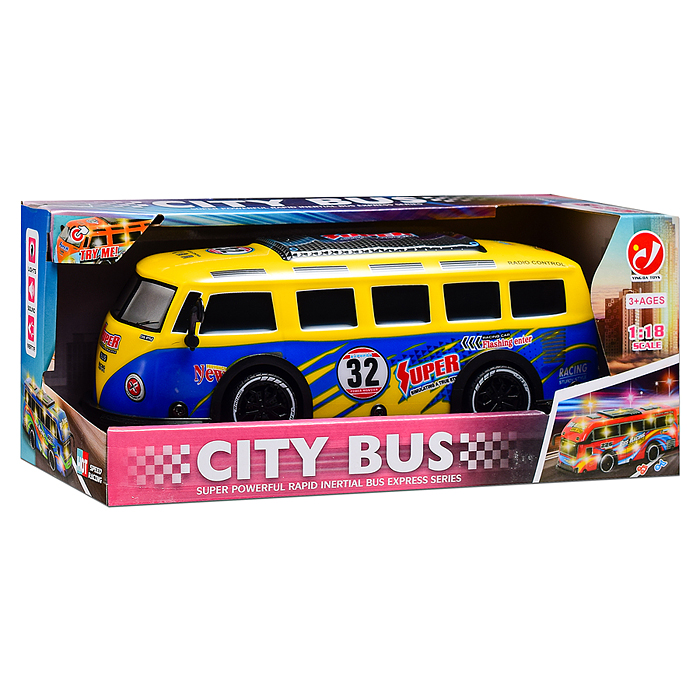 Машина YD084-1 "Мини-автобус" 1:18, свет, звук, в коробке