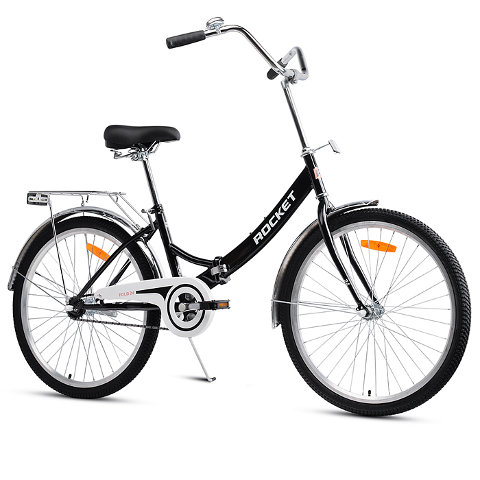 Велосипед 24" Rocket City Fold 24, цвет черный, размер 16"